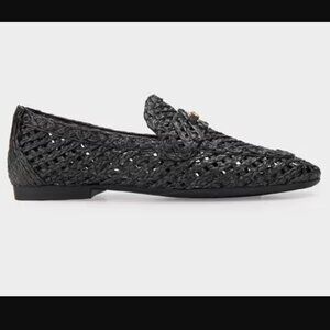 New in Box Aerosoles Hour Raffia Loafer in Black with Size 5